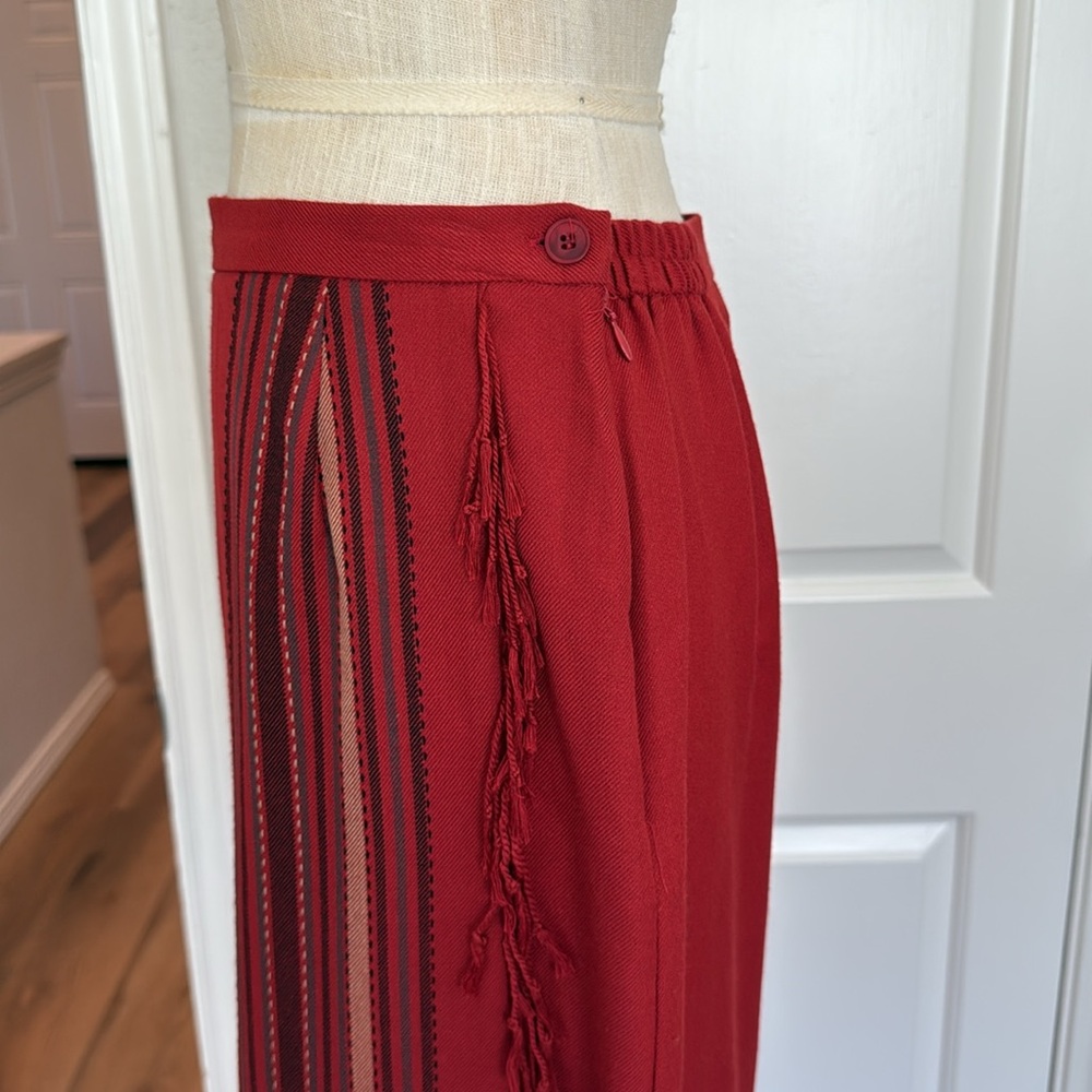 90s vintage southwest fringe midi skirt - Picture 7 of 12